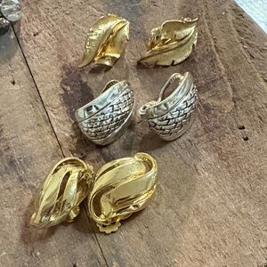 Bundle of clip on earrings